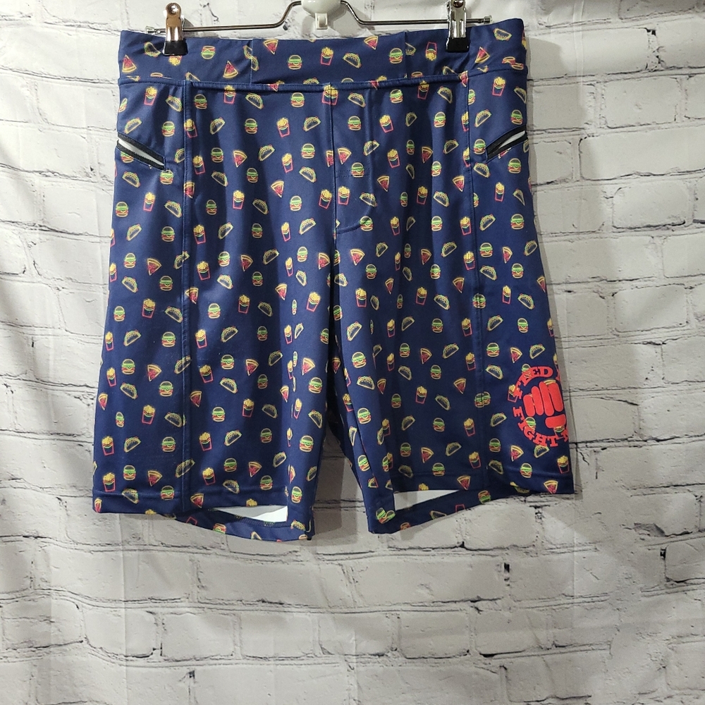 Feed Me Fight Me Men's Athletic Gym Shorts fast food  Size s